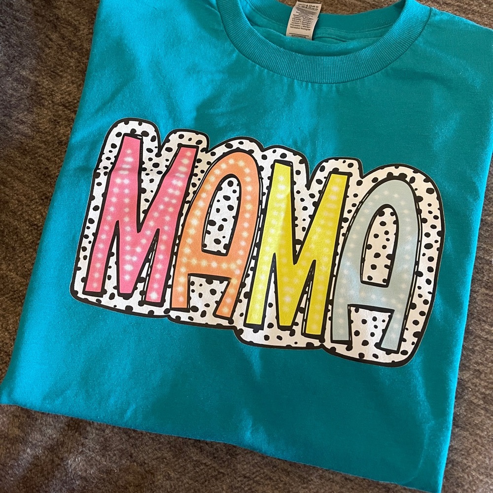 Colorful 'MAMA' Graphic Tee #27